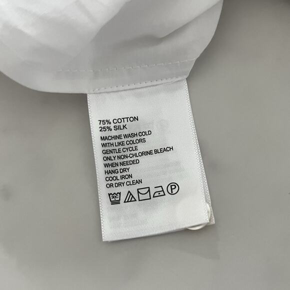 Tommy Bahama Agua Amara Top White Size Small Resort Wear Coastal Ruffle Blouse - Picture 8 of 11